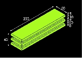 Dimensiones de banco modelo Menfis